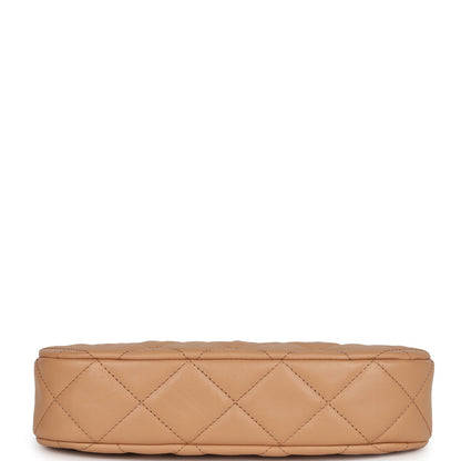 Chanel 19 Hobo Bag Beige Aged Calfskin Brushed Gold Hardware