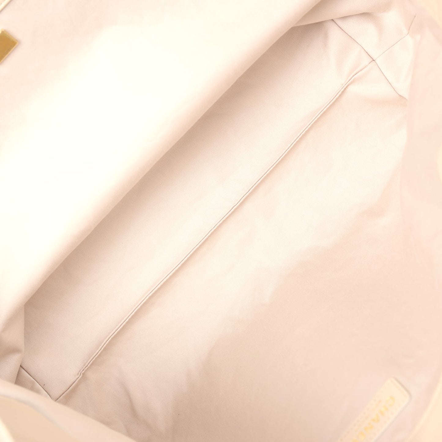 Chanel Maxi Coco Shopping Bag Beige Calfskin Antique Gold Hardware