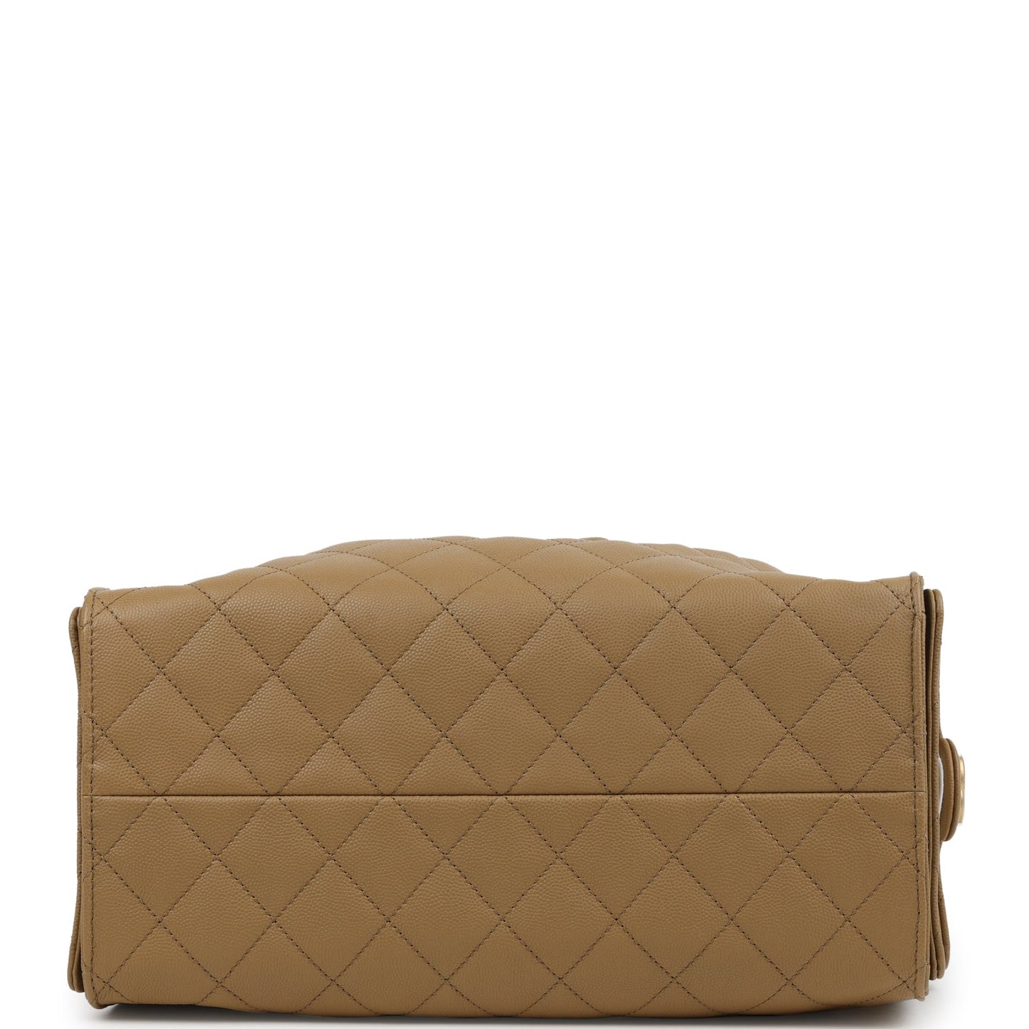 Chanel Medium 25 Hobo Bag Dark Beige Caviar Antique Gold Hardware