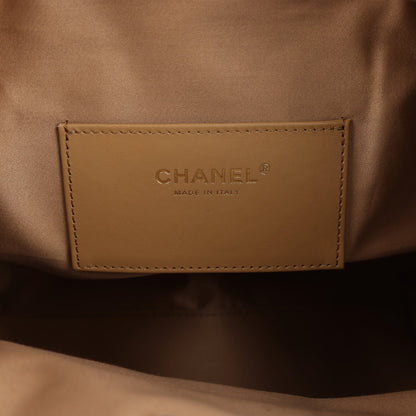 Chanel Medium 25 Hobo Bag Dark Beige Caviar Antique Gold Hardware