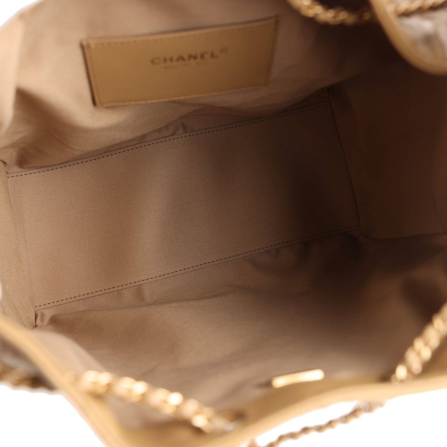 Chanel Medium 25 Hobo Bag Dark Beige Caviar Antique Gold Hardware