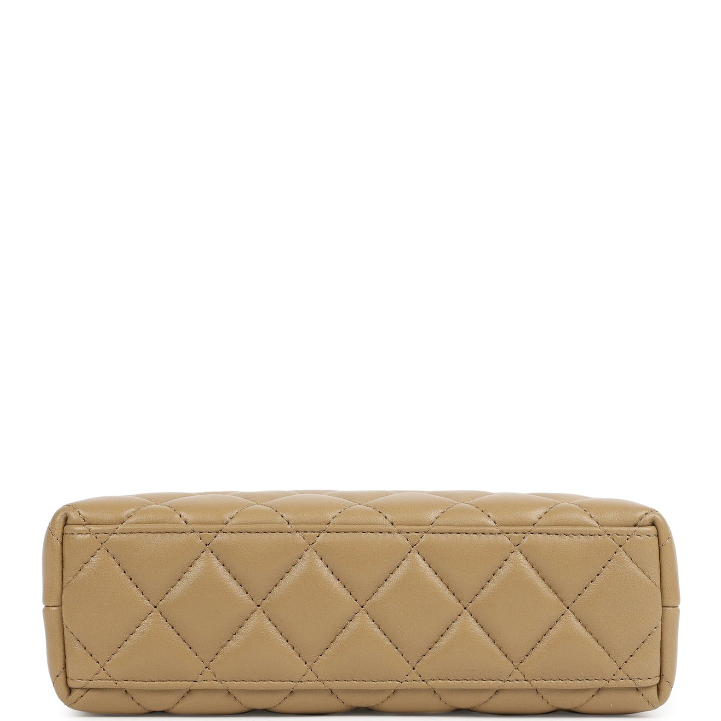 Chanel Small Kelly Shopper Dark Beige Shiny Lambskin Antique Gold Hardware