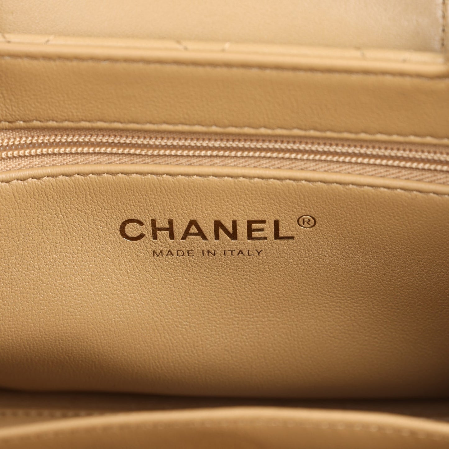 Chanel Small Kelly Shopper Dark Beige Shiny Lambskin Antique Gold Hardware