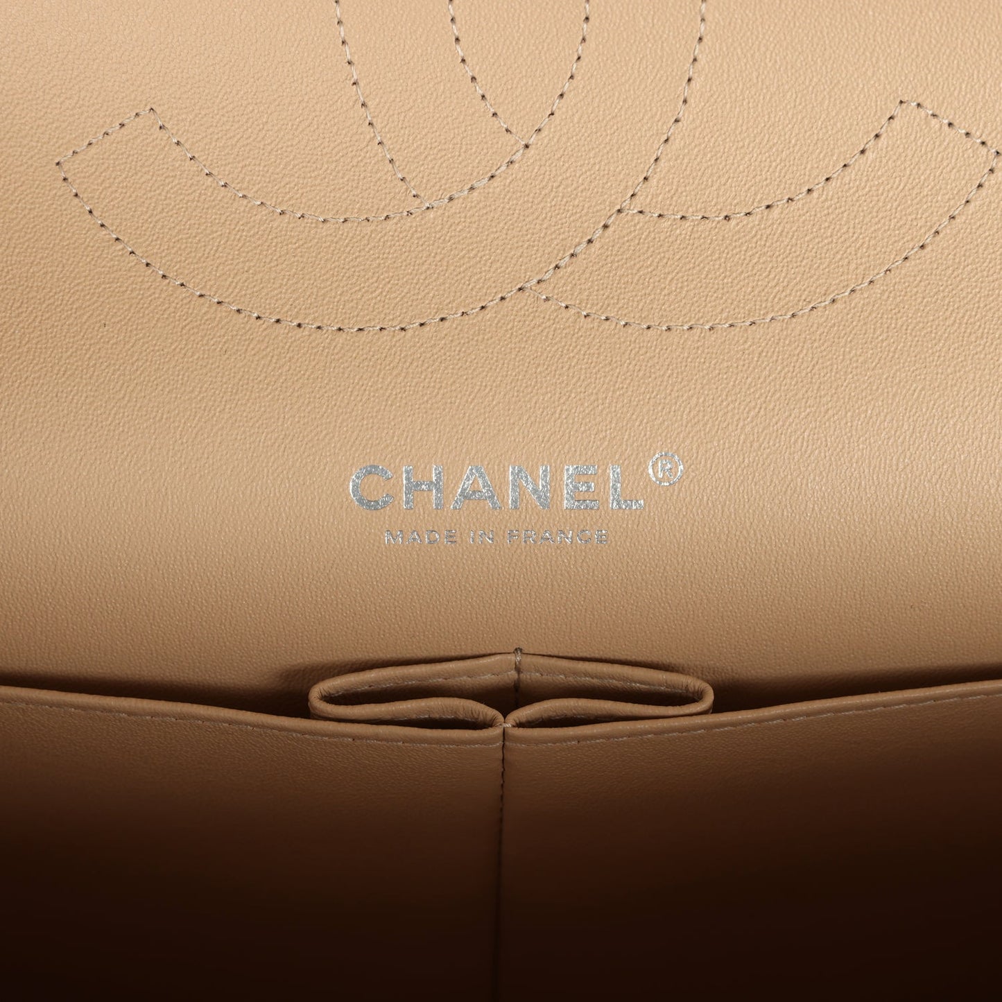 Chanel Jumbo Classic Double Flap Bag Light Beige Caviar Silver Hardware