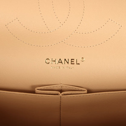 Chanel Jumbo Classic Double Flap Bag Light Beige Caviar Light Gold Hardware