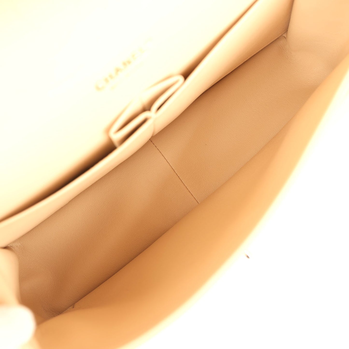 Chanel Jumbo Classic Double Flap Bag Light Beige Caviar Light Gold Hardware