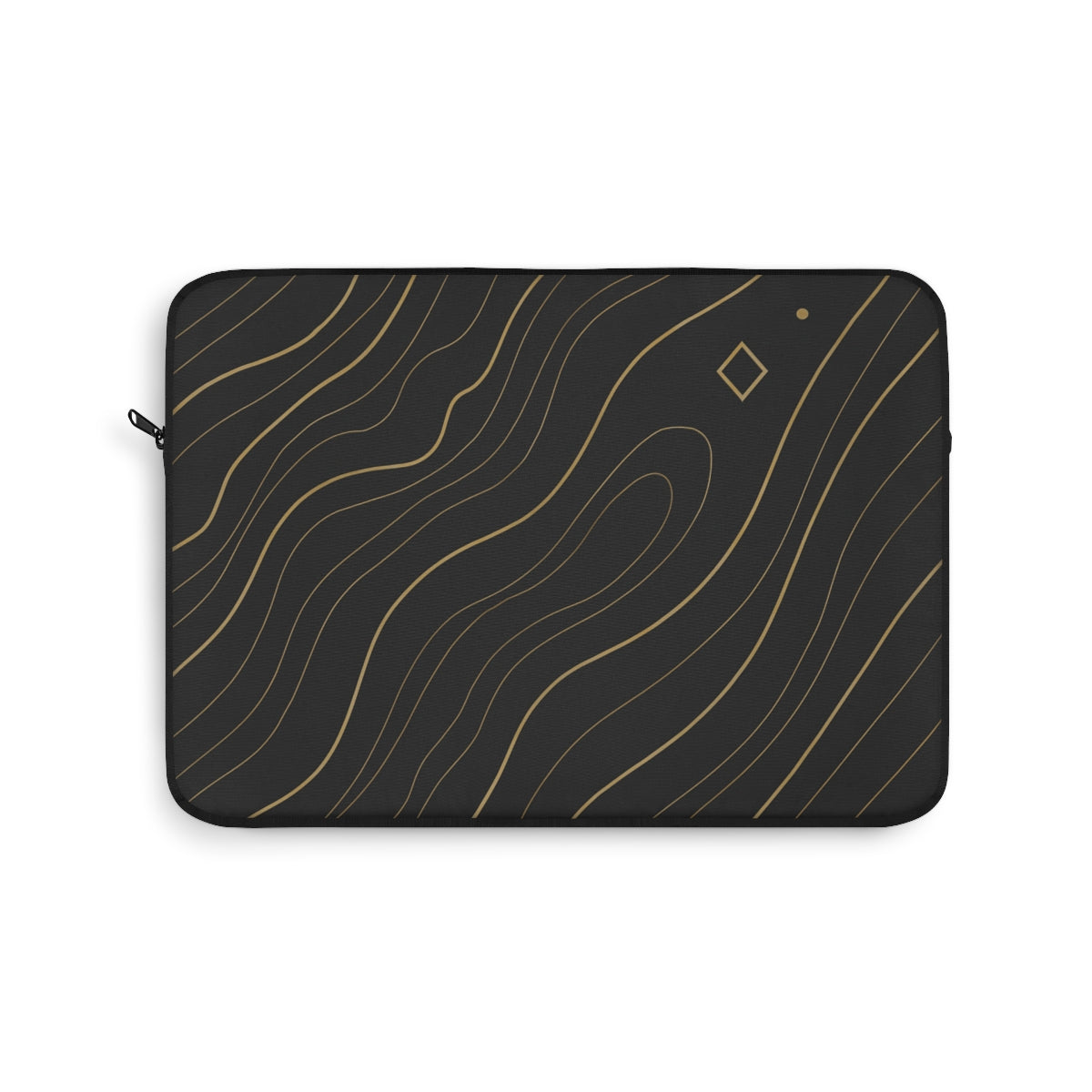 Chic Black Gold Laptop Sleeve, Stylish Computer Case for Professionals, Gift for Students, Modern Tech Accessory, Office Essentials
